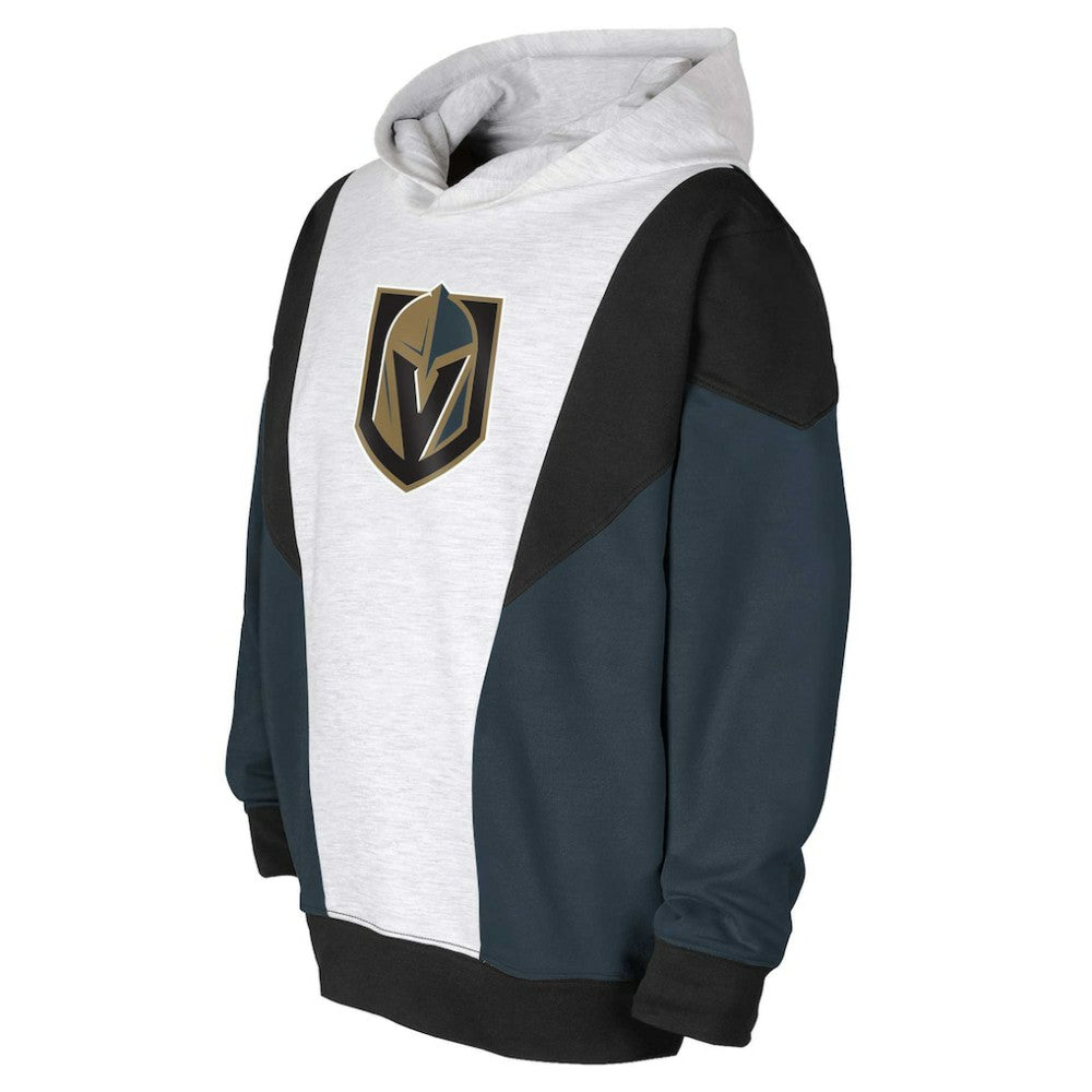 NHL Ash/Black Vegas Golden Knights Youth Champion League Fleece Pullover Hoodie