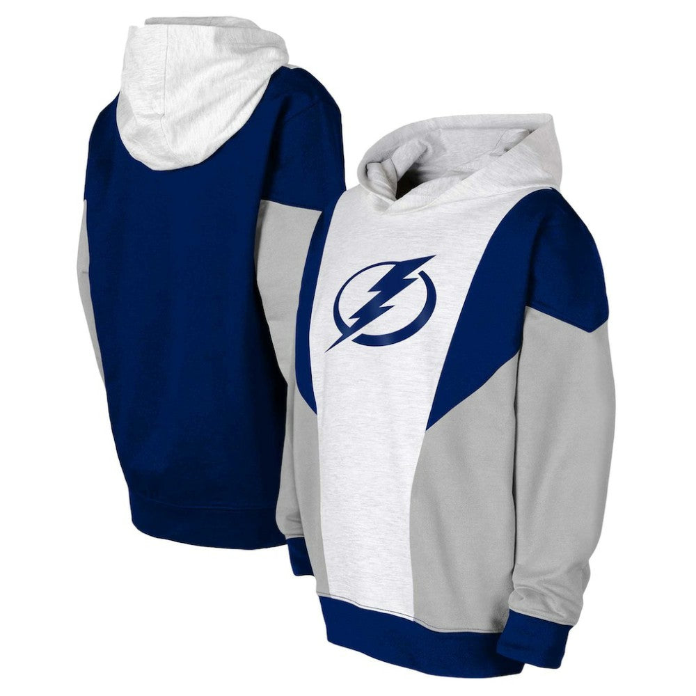 NHL Ash/Blue Tampa Bay Lightning Youth Champion League Fleece Pullover Hoodie