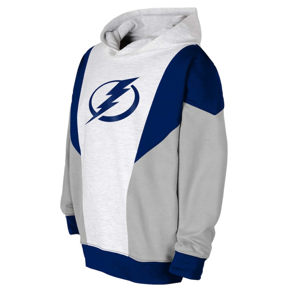 NHL Ash/Blue Tampa Bay Lightning Youth Champion League Fleece Pullover Hoodie