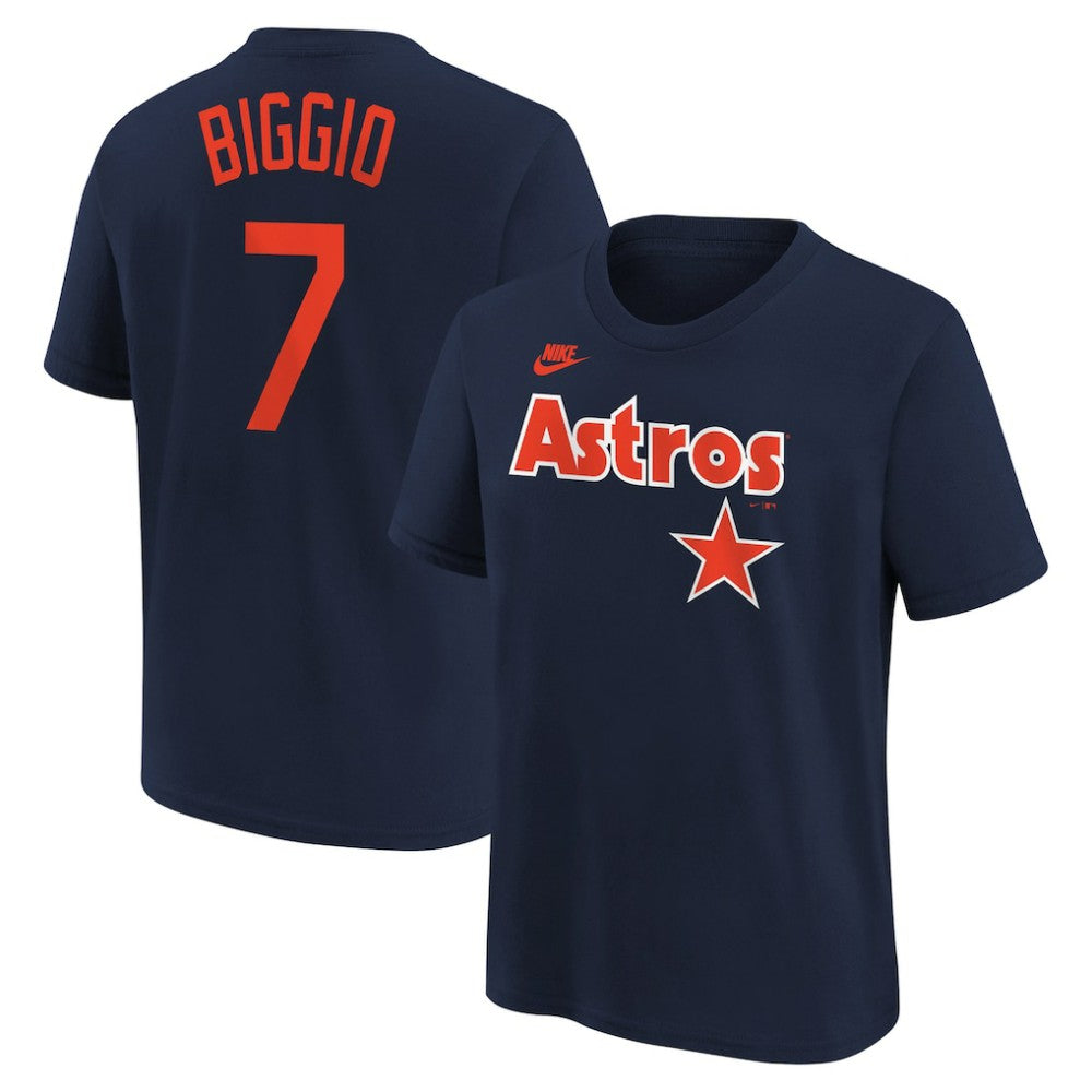 MLB Craig Biggio Houston Astros Nike Youth Cooperstown Collection Name & Number T-Shirt