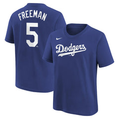 MLB Freddie Freeman Los Angeles Dodgers Nike Youth Name & Number T-Shirt