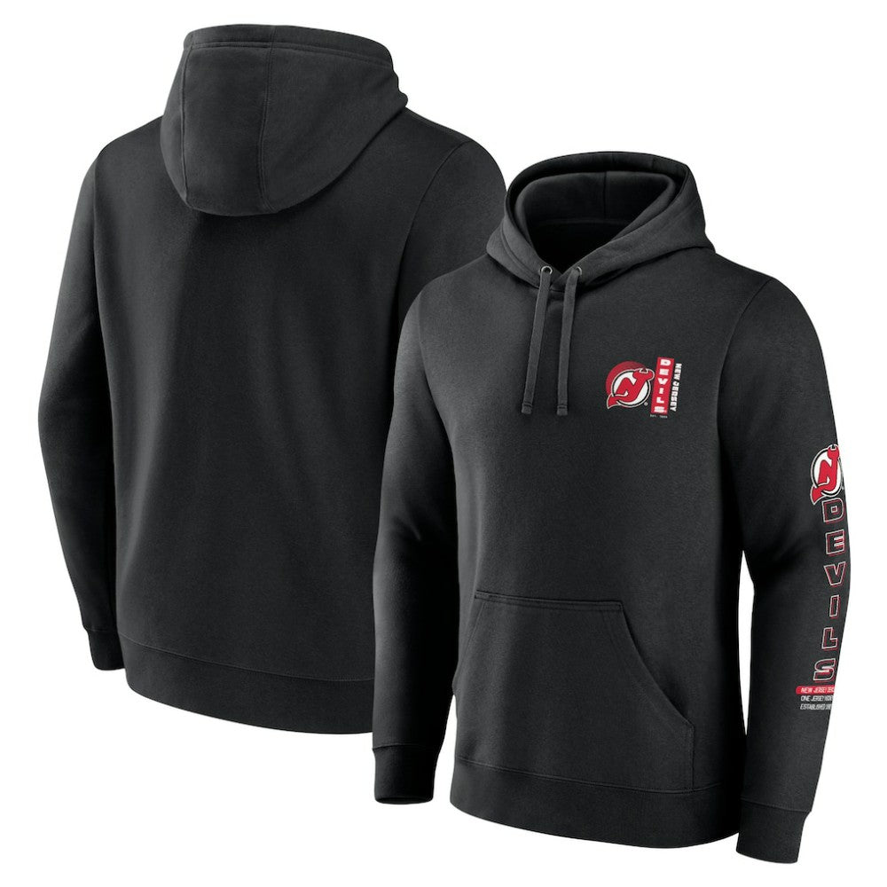 NHL Black New Jersey Devils Fanatics Revolution Pullover Hoodie