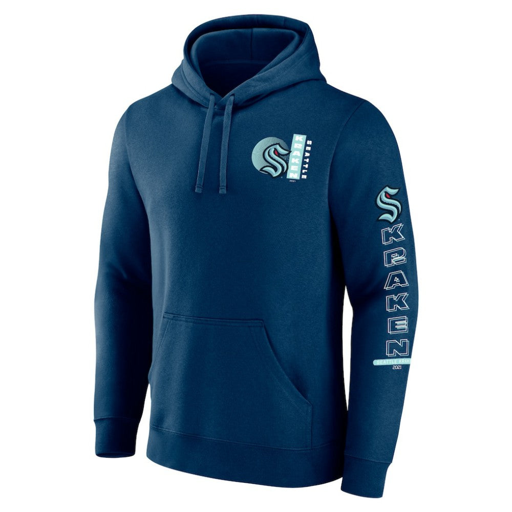NHL Deep Sea Blue Seattle Kraken Fanatics Revolution Pullover Hoodie