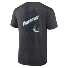 NHL Heather Charcoal Vancouver Canucks Fanatics Backbone T-Shirt