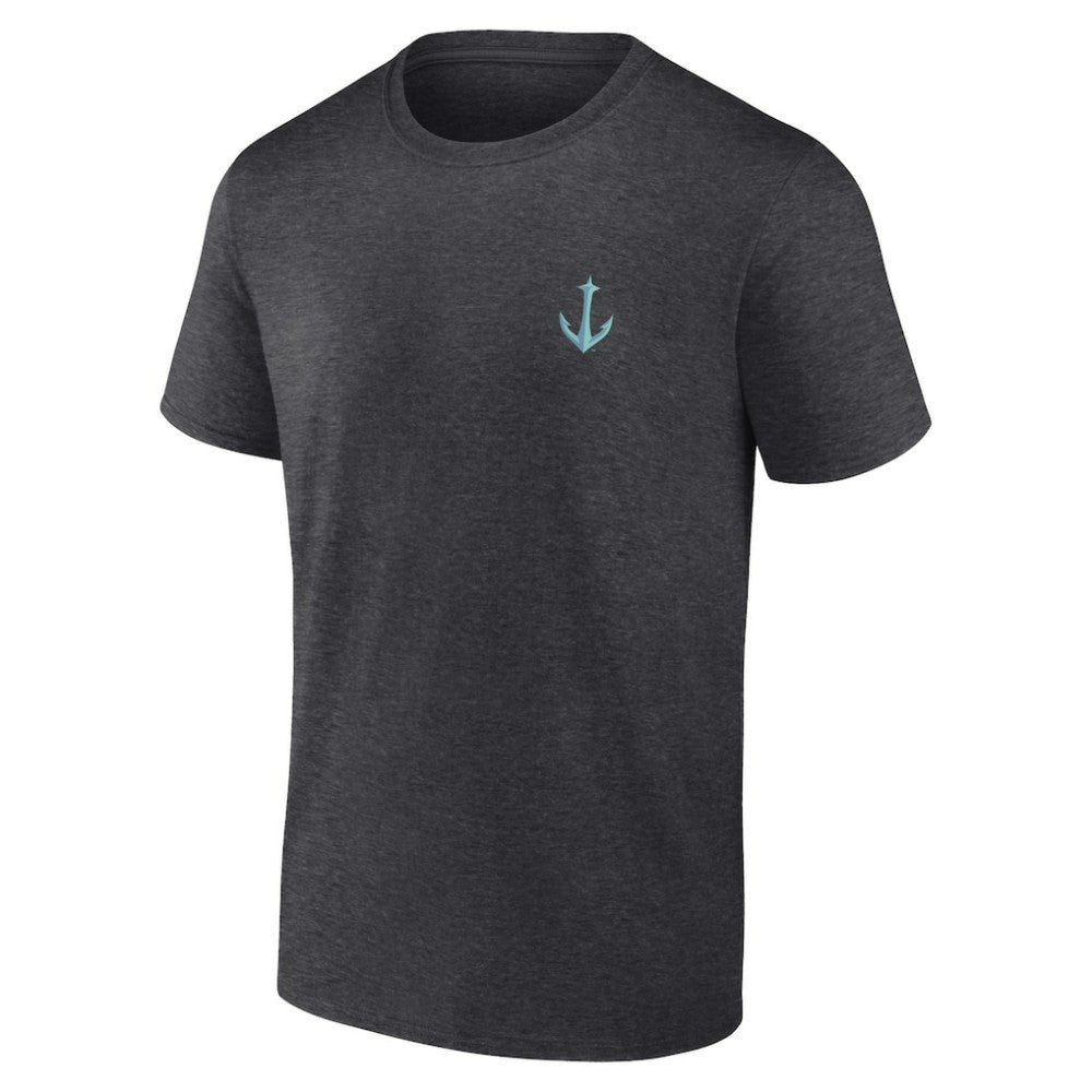 NHL Heather Charcoal Seattle Kraken Fanatics Backbone T-Shirt