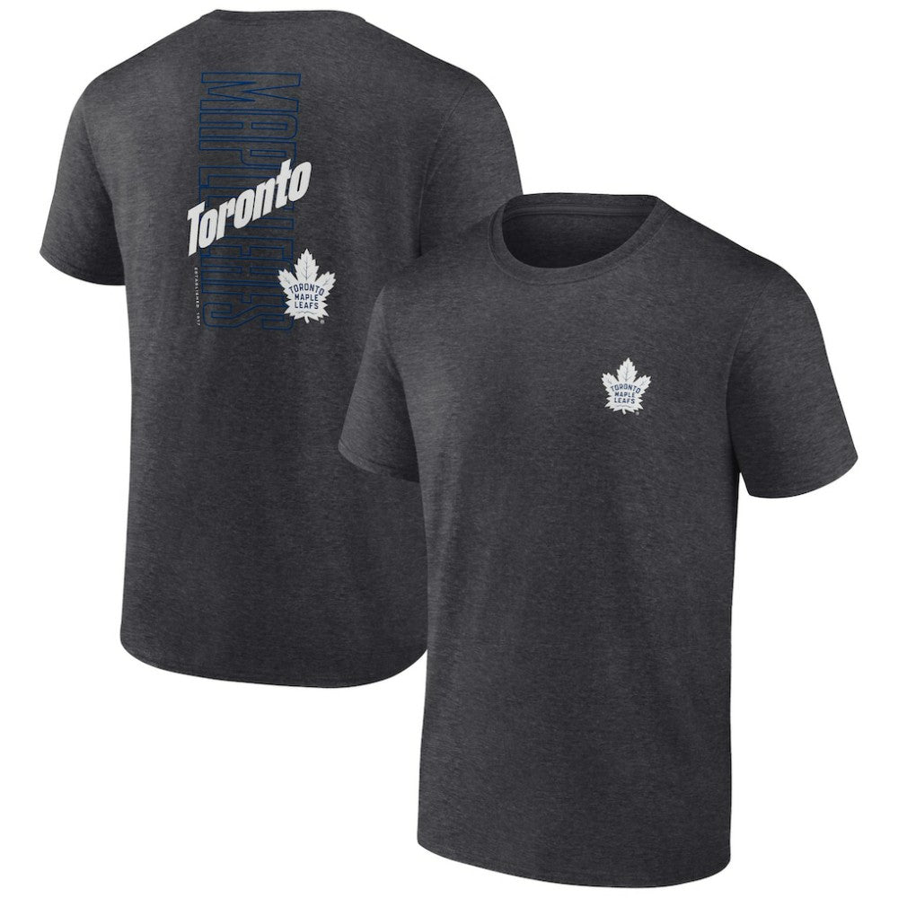 NHL Heather Charcoal Toronto Maple Leafs Fanatics Backbone T-Shirt