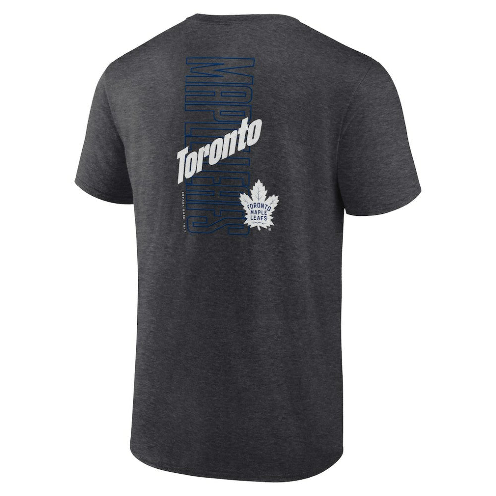 NHL Heather Charcoal Toronto Maple Leafs Fanatics Backbone T-Shirt