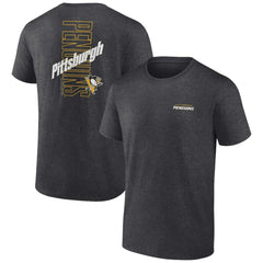 NHL Heather Charcoal Pittsburgh Penguins Fanatics Backbone T-Shirt