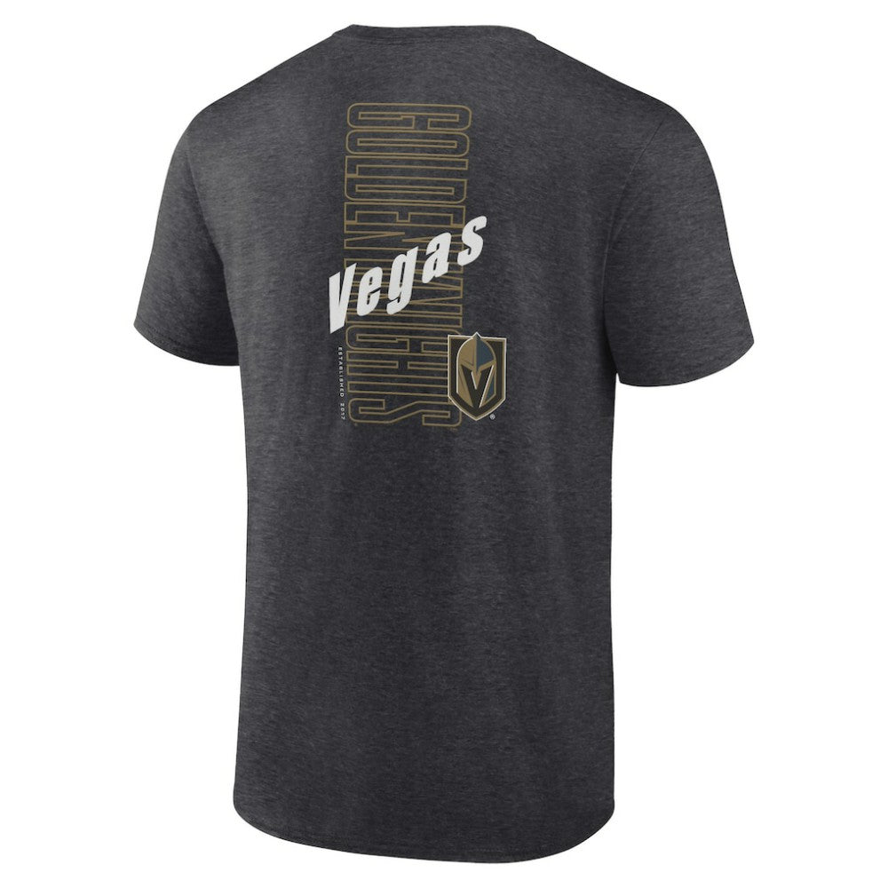 NHL Heather Charcoal Vegas Golden Knights Fanatics Backbone T-Shirt