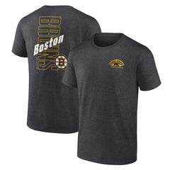 NHL Heather Charcoal Boston Bruins Fanatics Backbone T-Shirt