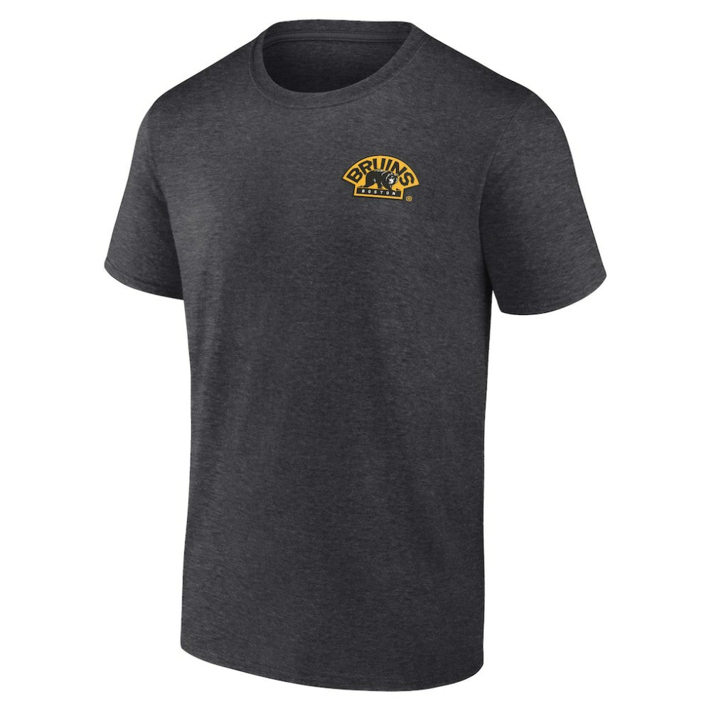 NHL Heather Charcoal Boston Bruins Fanatics Backbone T-Shirt
