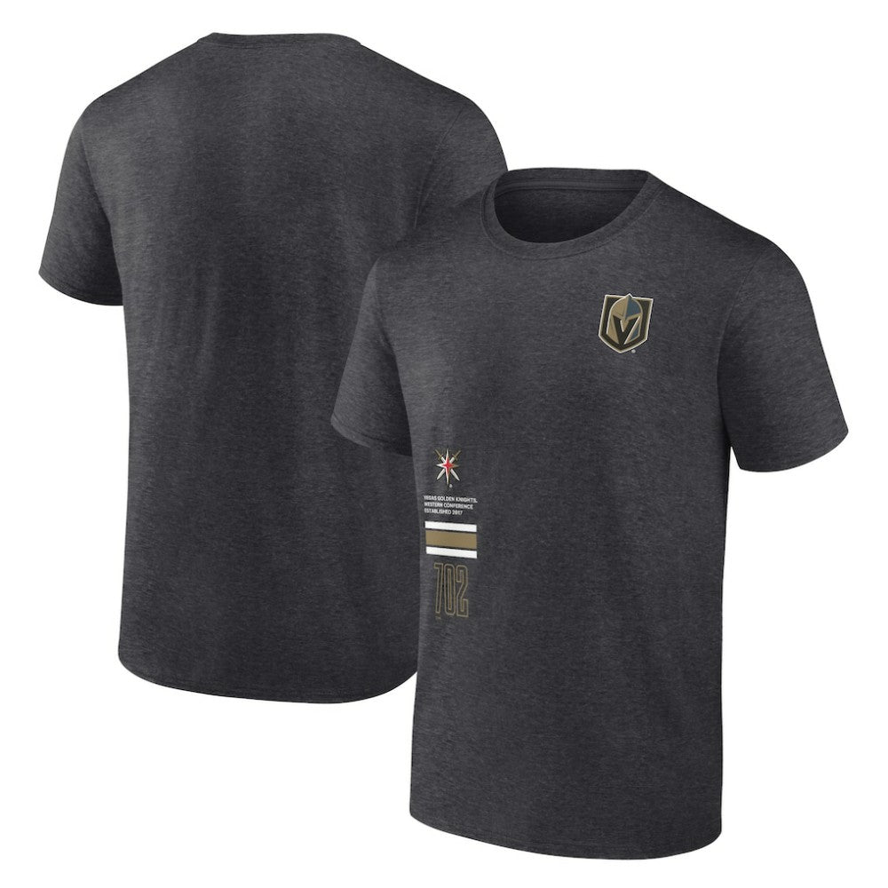 NHL Heather Charcoal Vegas Golden Knights Fanatics Represent T-Shirt
