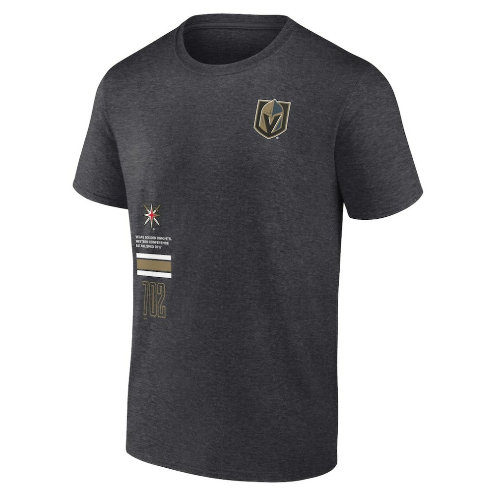NHL Heather Charcoal Vegas Golden Knights Fanatics Represent T-Shirt