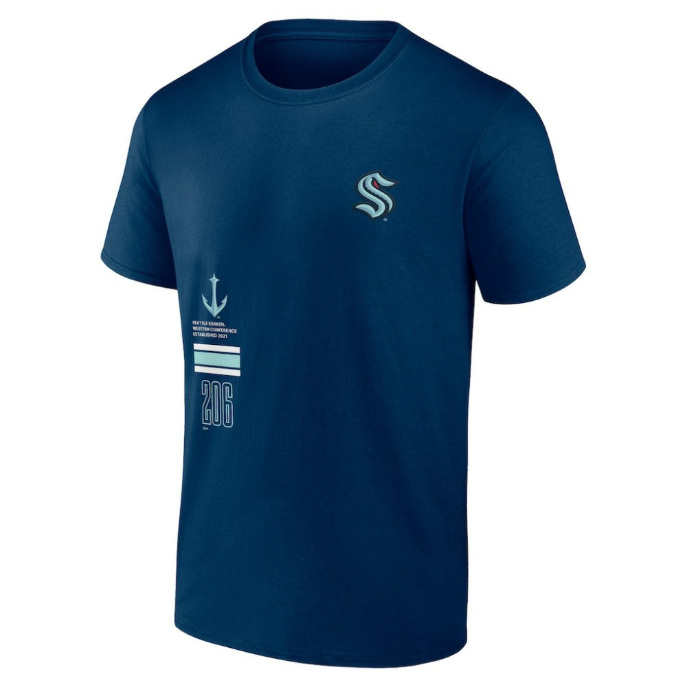 NHL Deep Sea Blue Seattle Kraken Fanatics Represent T-Shirt