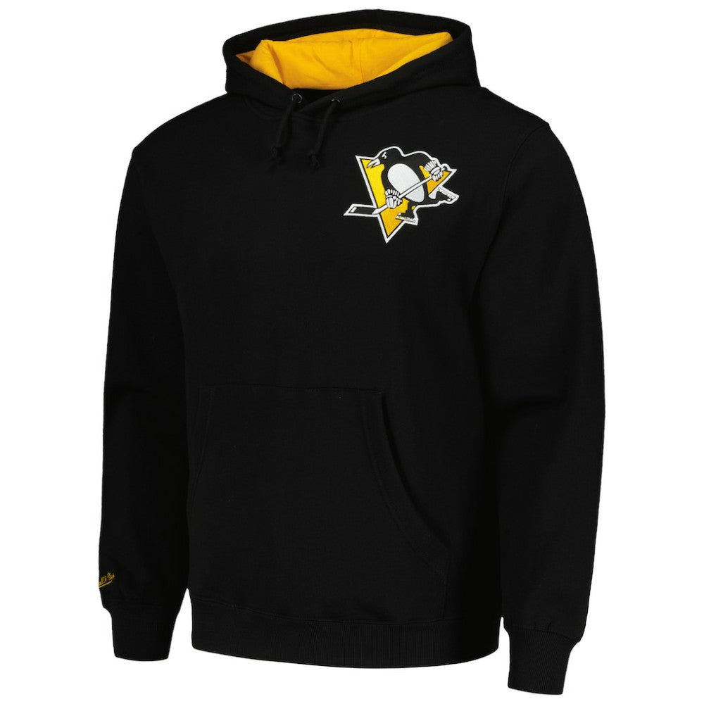 NHL Black Mario Lemieux Pittsburgh Penguins Mitchell & Ness Premium Name & Number Fleece Pullover Sweatshirt