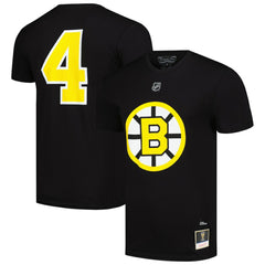 NHL Black Bobby Orr Boston Bruins Mitchell & Ness Name & Number T-Shirt