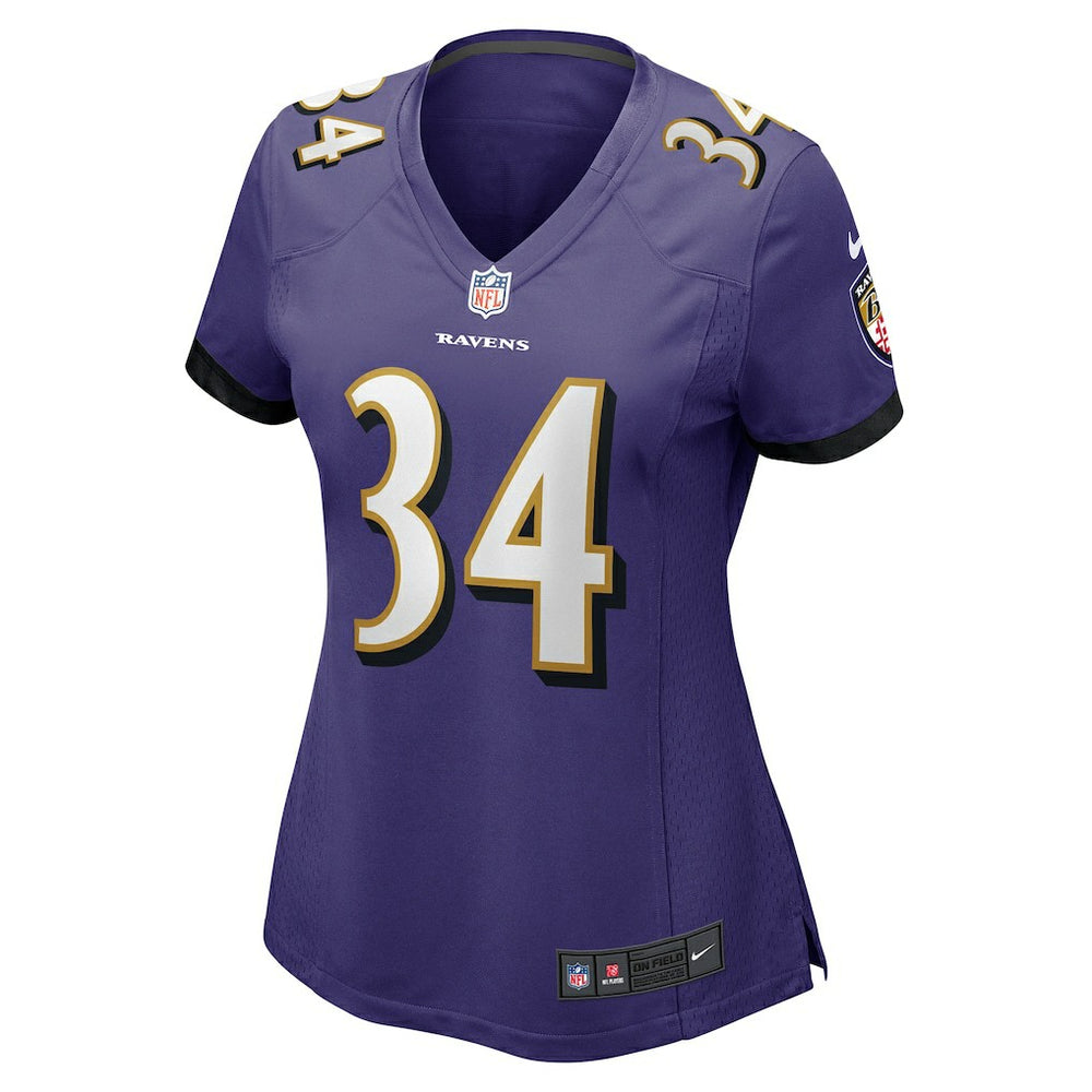 Keaton Mitchell  Women's Game Jersey - Baltimore Ravens