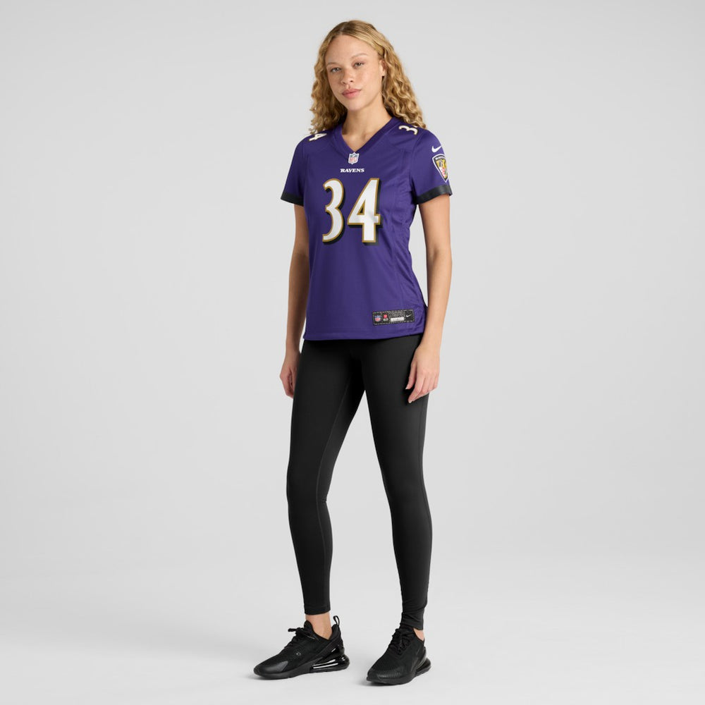 Keaton Mitchell  Women's Game Jersey - Baltimore Ravens