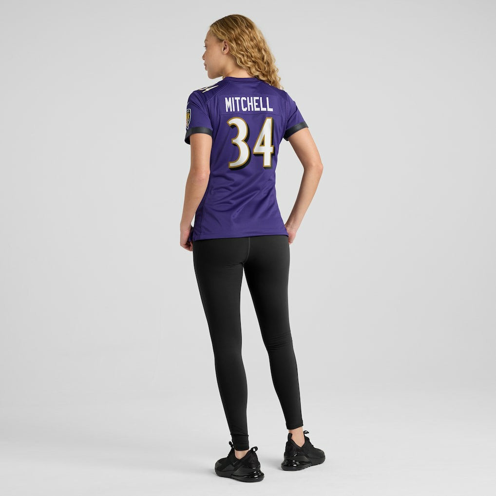 Keaton Mitchell  Women's Game Jersey - Baltimore Ravens