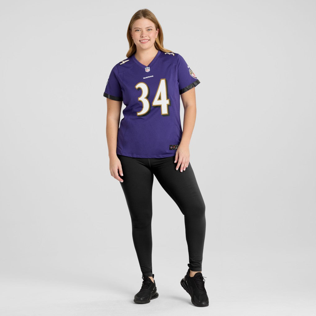 Keaton Mitchell  Women's Game Jersey - Baltimore Ravens