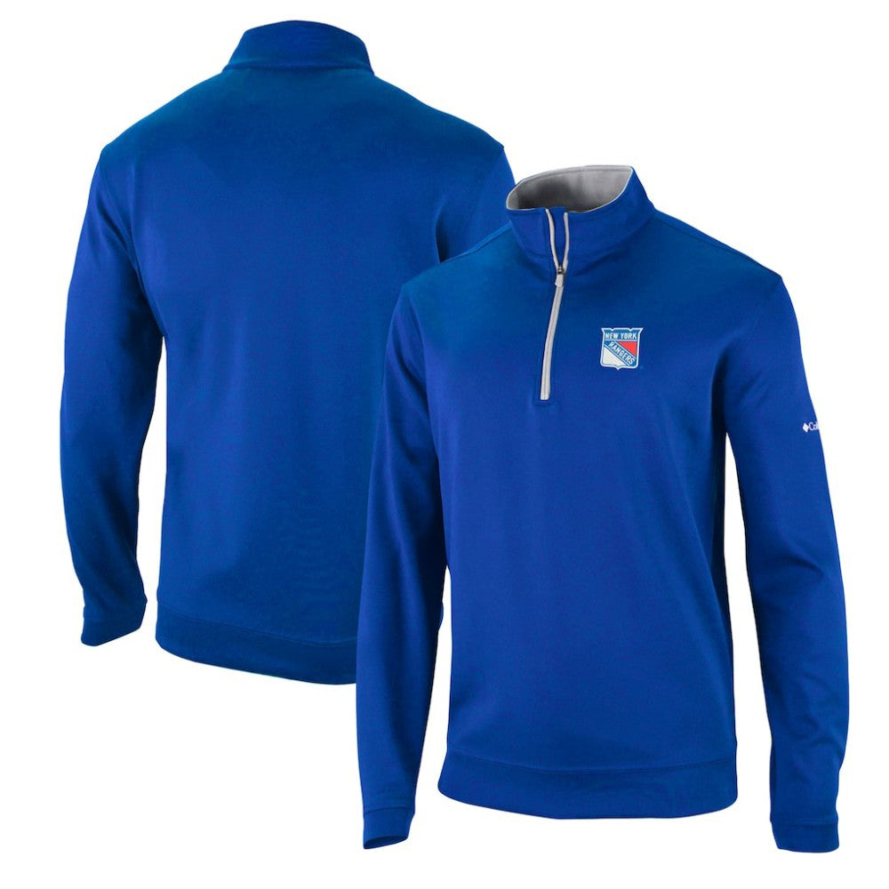 NHL Blue New York Rangers Columbia Wickham Hills Omni-Wick Quarter-Zip Jacket
