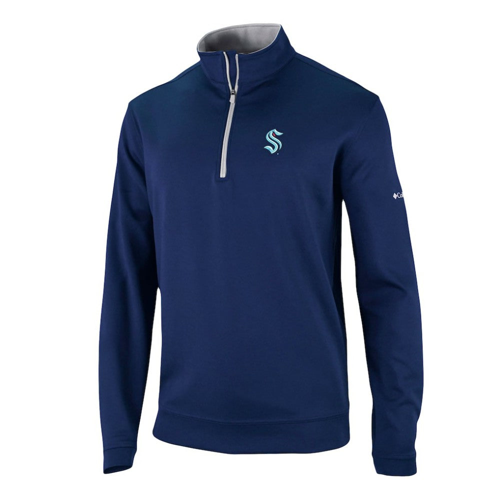 NHL Deep Sea Blue Seattle Kraken Columbia Wickham Hills Omni-Wick Quarter-Zip Jacket