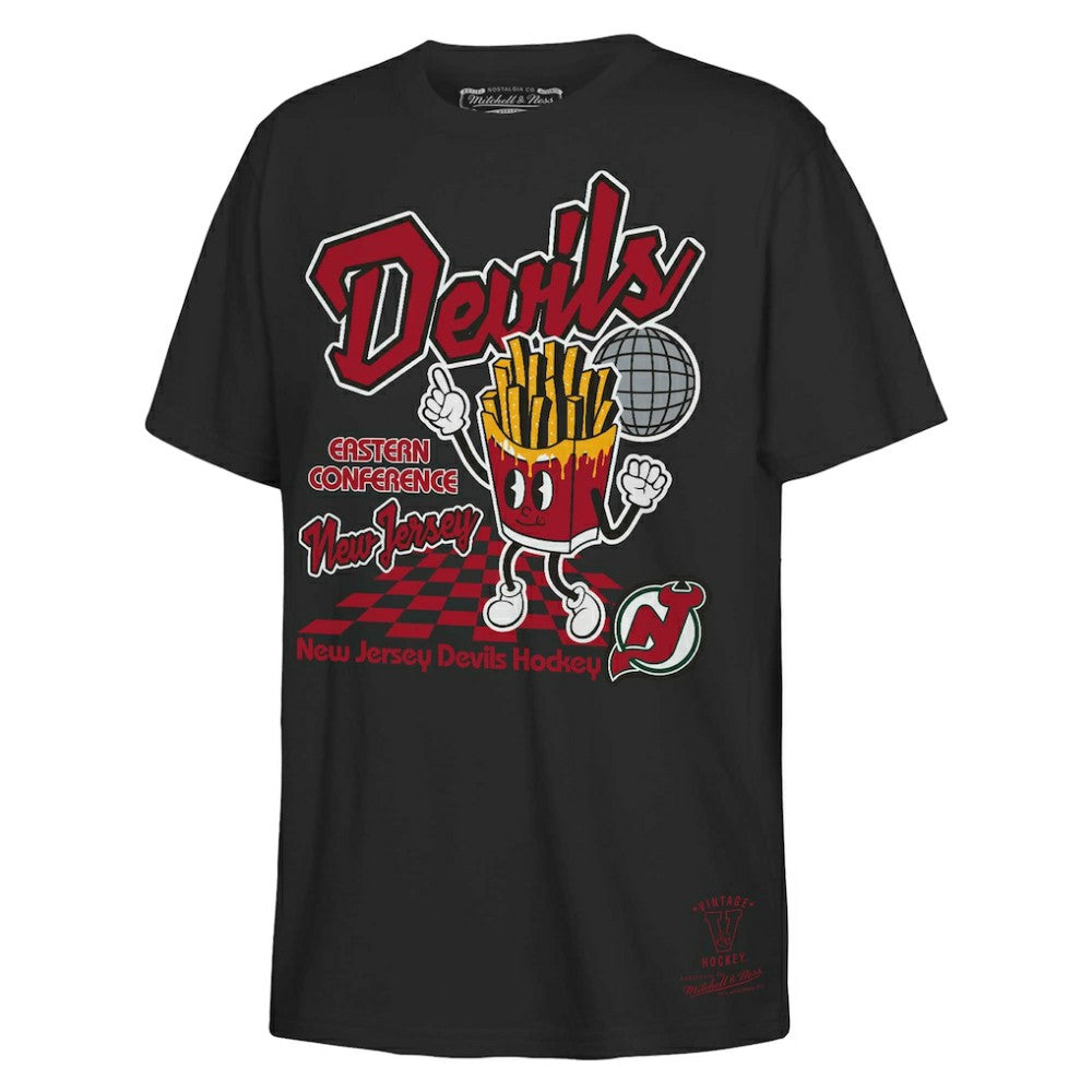 NHL Black New Jersey Devils Mitchell & Ness Youth Concession Stand T-Shirt