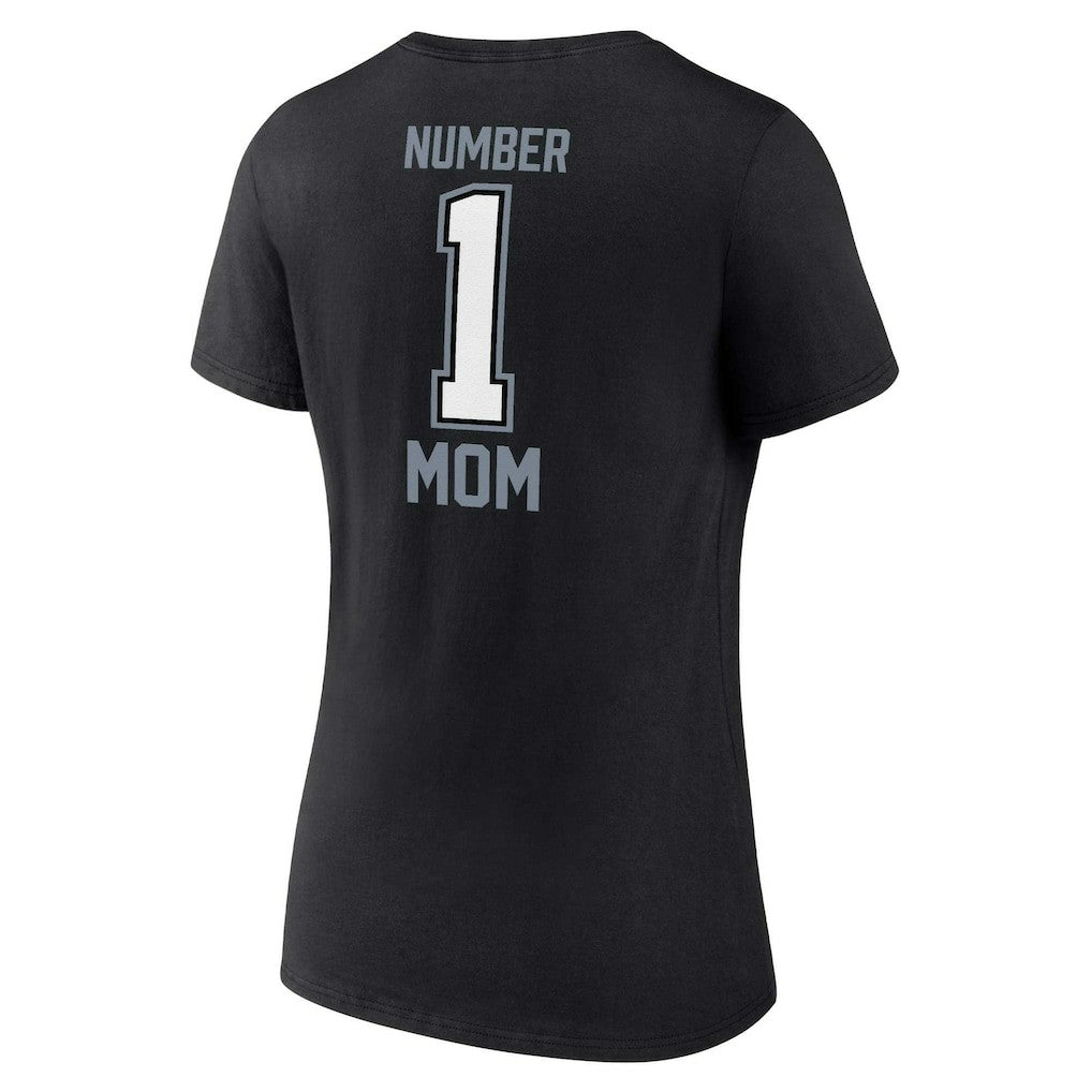 Women's Plus Size Mother's Day #1 Mom V-Neck T-Shirt - Las Vegas Raiders