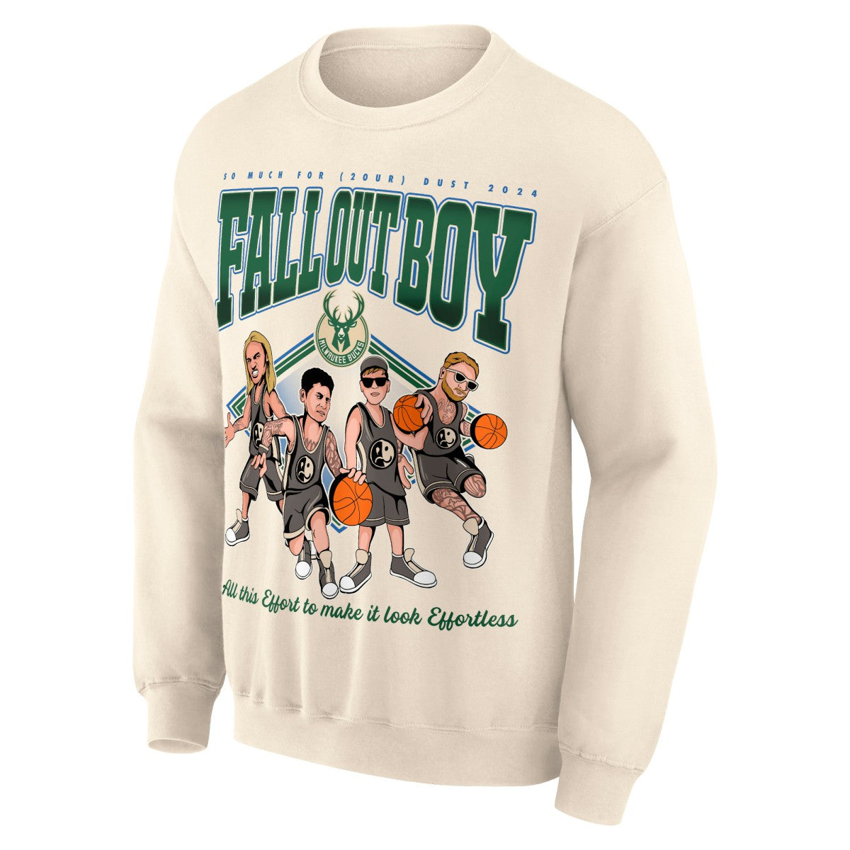 NBA Fall Out Boy x Milwaukee Bucks Unisex So Much For (2our) Dust Pullover Sweatshirt
