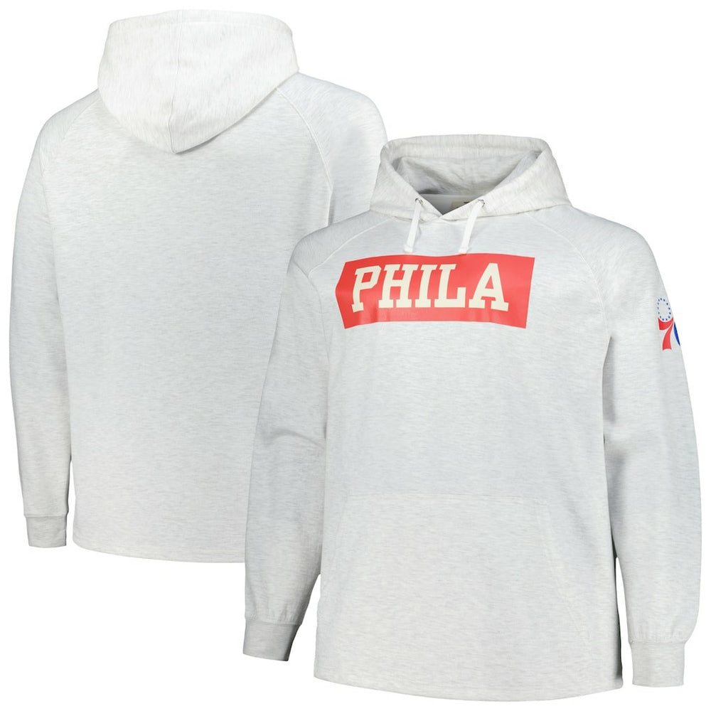 NBA Philadelphia 76ers Big & Tall Raglan Tri-Blend Pullover Hoodie