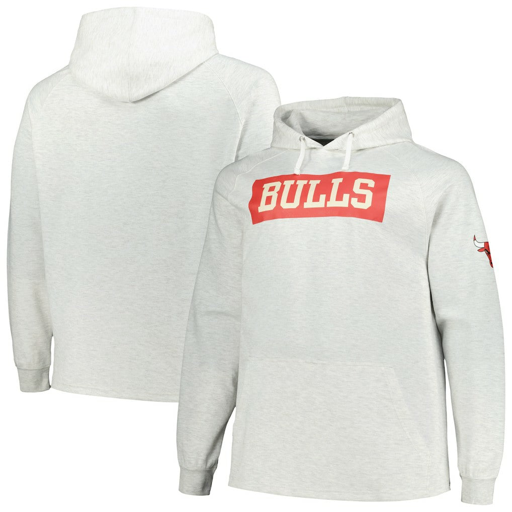 NBA Chicago Bulls Big & Tall Raglan Tri-Blend Pullover Hoodie sale