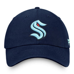 NHL Deep Sea Blue Seattle Kraken Fanatics Core Primary Logo Adjustable Hat