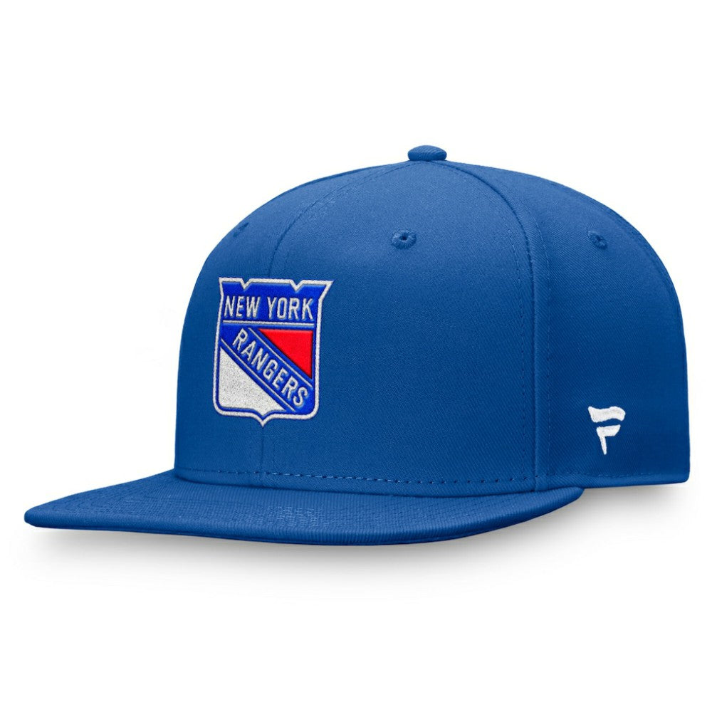 NHL Royal New York Rangers Fanatics Core Primary Logo Fitted Hat