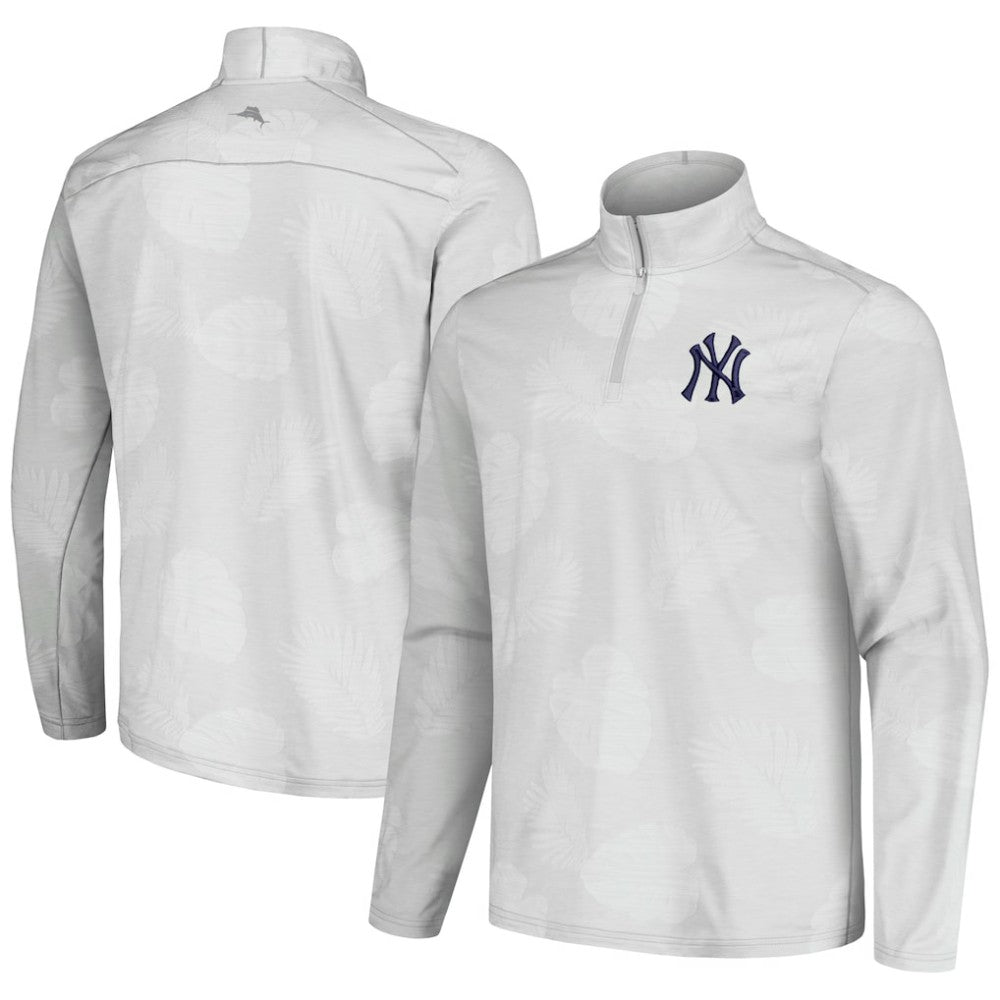 MLB New York Yankees Tommy Bahama Delray Frond IslandZone Half-Zip Jacket