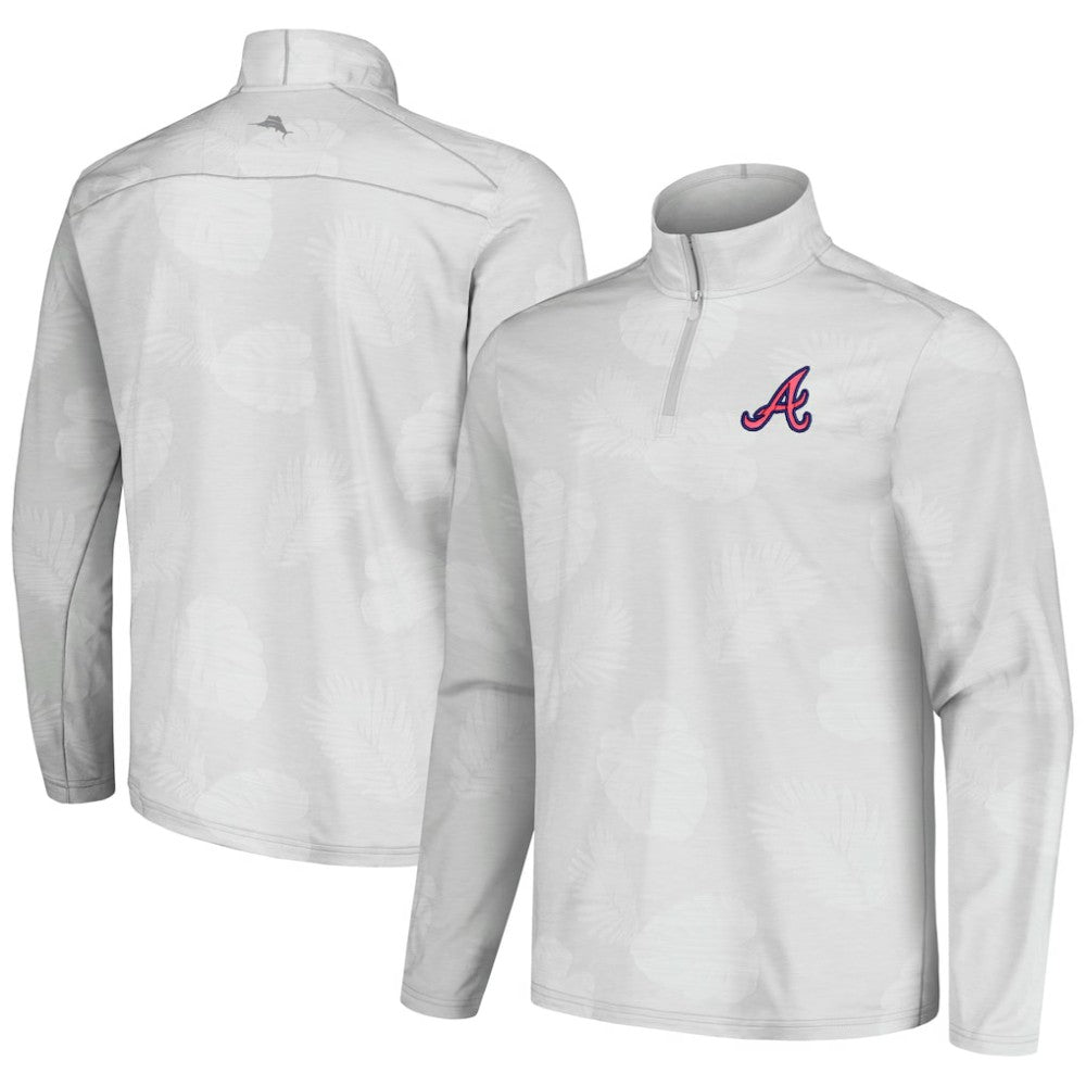 MLB Atlanta Braves Tommy Bahama Delray Frond IslandZone Half-Zip Jacket