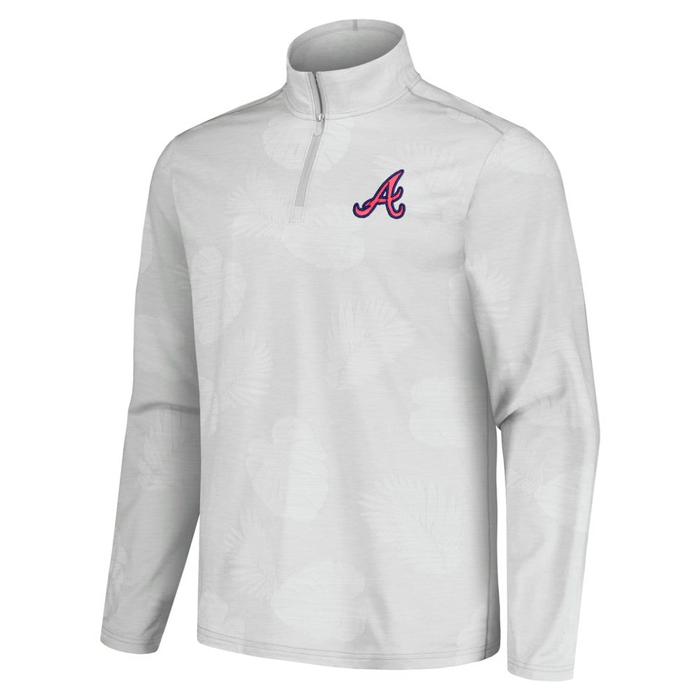 MLB Atlanta Braves Tommy Bahama Delray Frond IslandZone Half-Zip Jacket