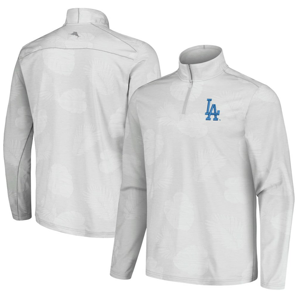 MLB Los Angeles Dodgers Tommy Bahama Delray Frond IslandZone Half-Zip Jacket