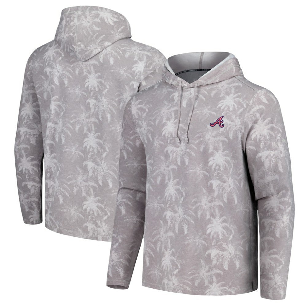 MLB Atlanta Braves Tommy Bahama Palm Frenzy Hoodie Long Sleeve T-Shirt