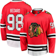 NHL Red Connor Bedard Chicago Blackhawks Fanatics Home Breakaway Player Jersey