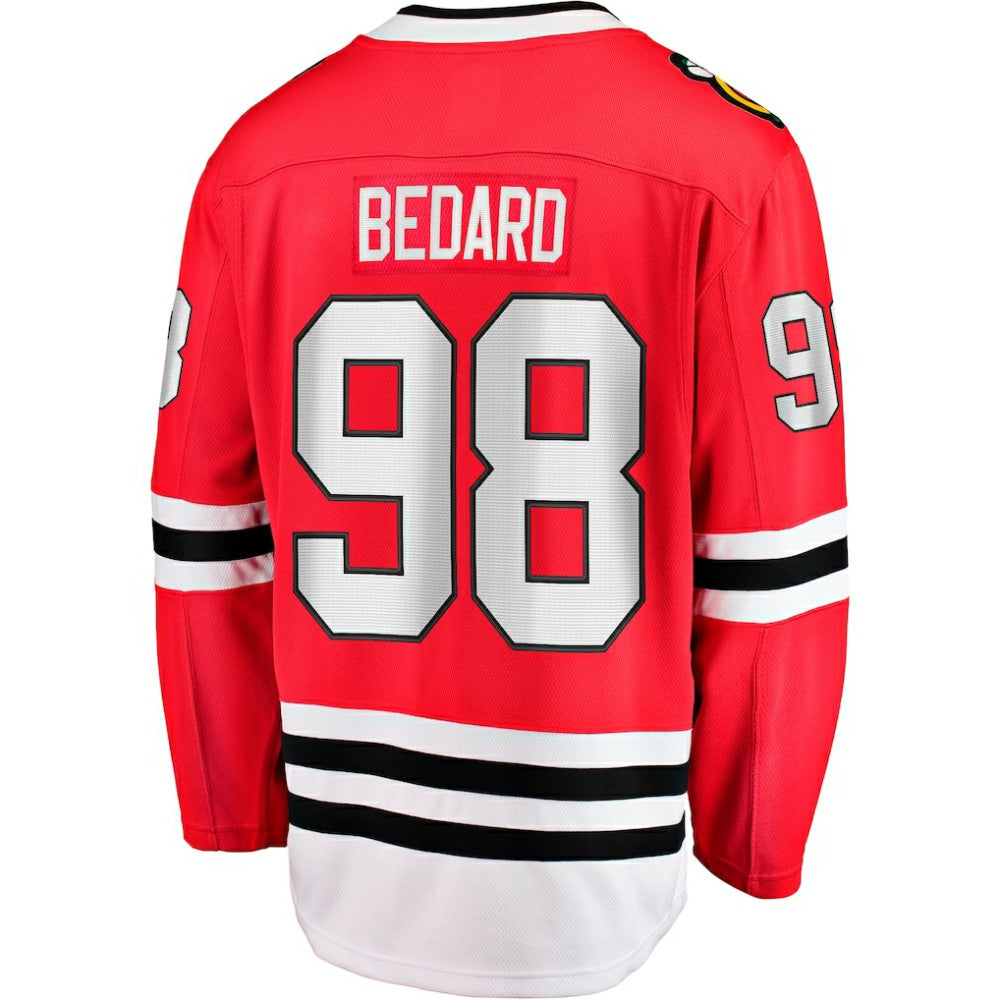 NHL Red Connor Bedard Chicago Blackhawks Fanatics Home Breakaway Player Jersey