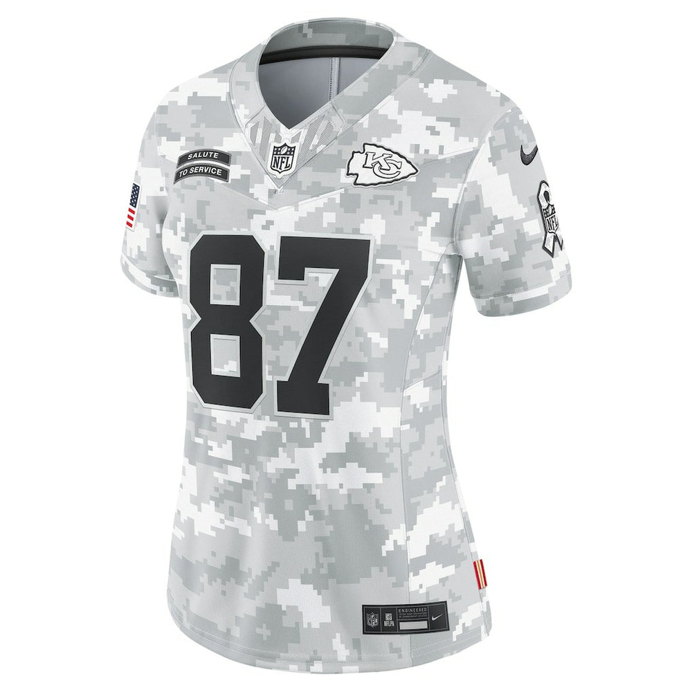 Travis Kelce  Women's 2024 Salute to Service Limited Jersey - Kansas City Chiefs
