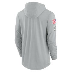 2024 Salute to Service Lightweight Dri-FIT Long Sleeve Hoodie T-Shirt - Miami Dolphins