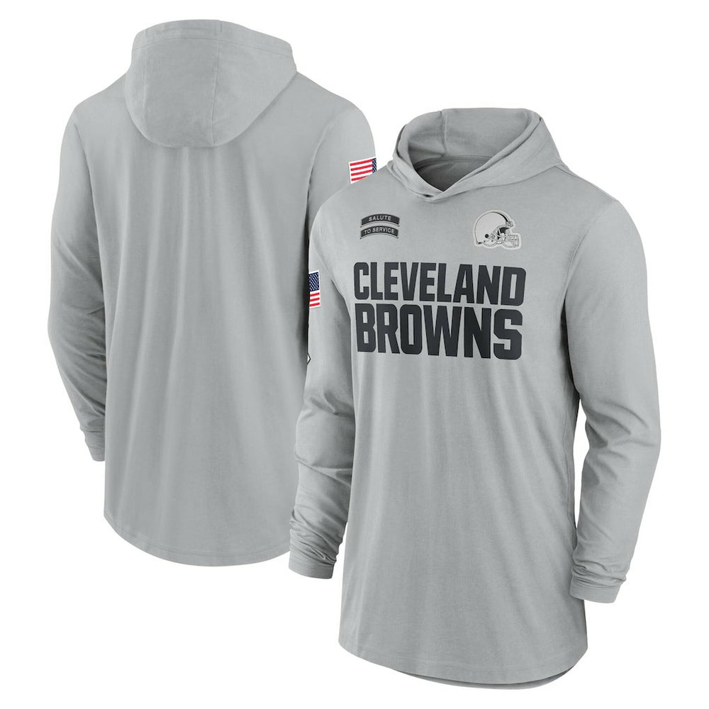 2024 Salute to Service Lightweight Dri-FIT Long Sleeve Hoodie T-Shirt - Cleveland Browns