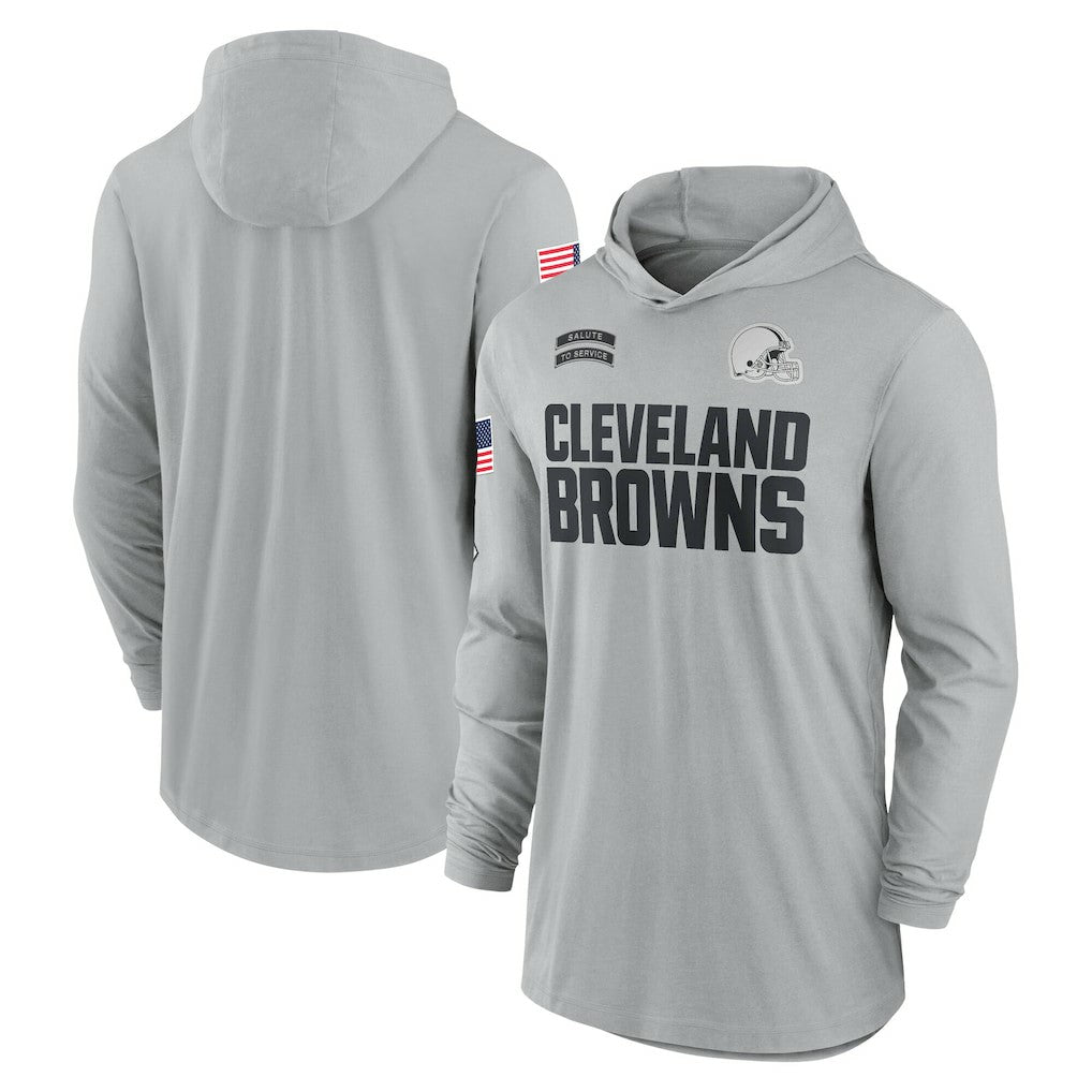2024 Salute to Service Lightweight Dri-FIT Long Sleeve Hoodie T-Shirt - Cleveland Browns