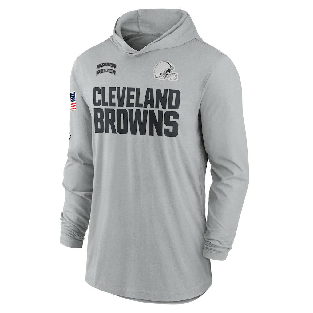 2024 Salute to Service Lightweight Dri-FIT Long Sleeve Hoodie T-Shirt - Cleveland Browns