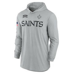 2024 Salute to Service Lightweight Dri-FIT Long Sleeve Hoodie T-Shirt - New Orleans Saints