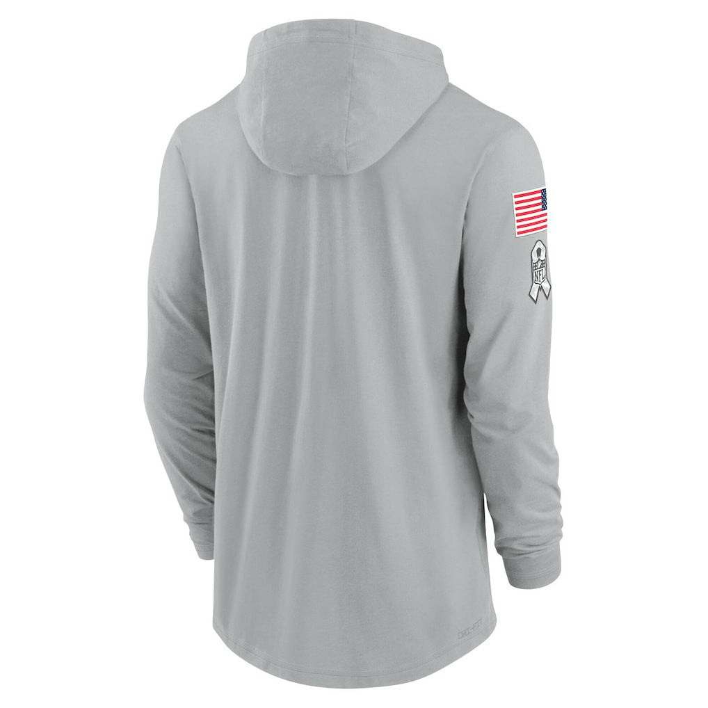 2024 Salute to Service Lightweight Dri-FIT Long Sleeve Hoodie T-Shirt - New Orleans Saints