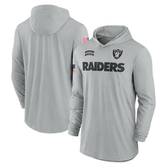 2024 Salute to Service Lightweight Dri-FIT Long Sleeve Hoodie T-Shirt - Las Vegas Raiders