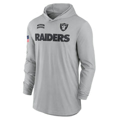 2024 Salute to Service Lightweight Dri-FIT Long Sleeve Hoodie T-Shirt - Las Vegas Raiders