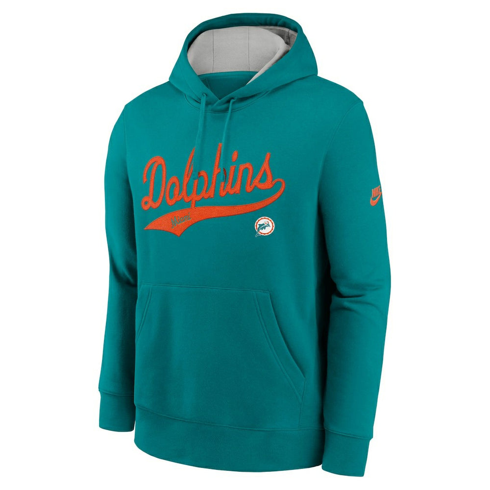 Rewind Club Logo Pullover Hoodie - Miami Dolphins